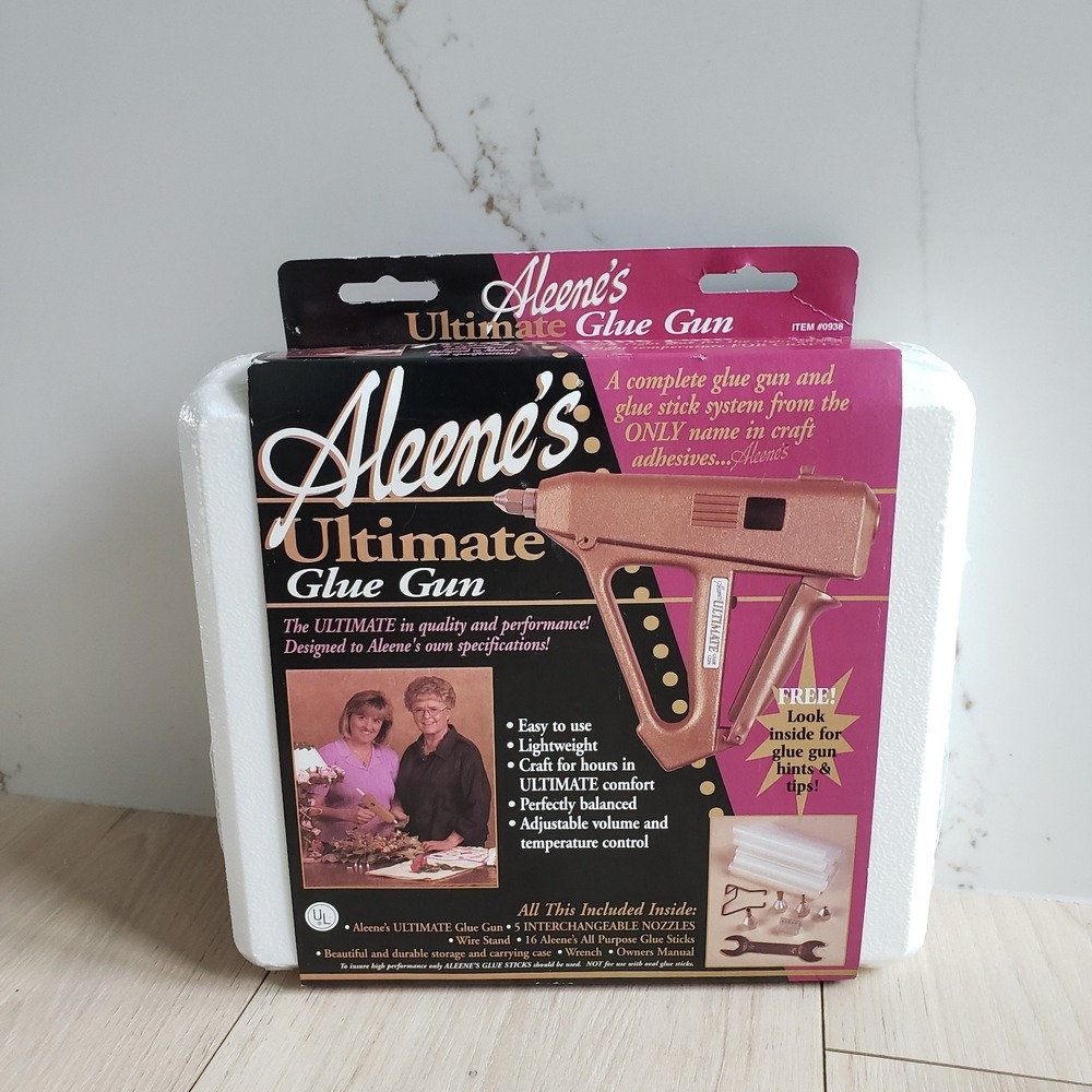 Aleene's Ultimate Hot‎ Glue Gun Kit & Case 5 Nozzles Adjust Volume & Temp-Tested